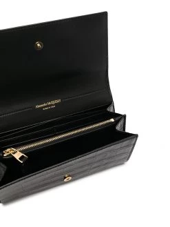 Alexander McQueen skull-embellished continental wallet