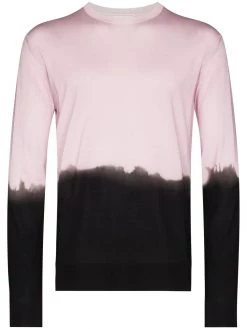 Alexander McQueen dip-dye crew-neck jumper