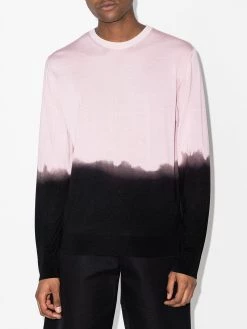 Alexander McQueen dip-dye crew-neck jumper