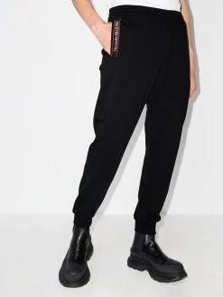 Alexander McQueen logo-tape straight-leg track pants