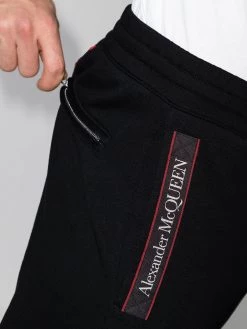 Alexander McQueen logo-tape straight-leg track pants
