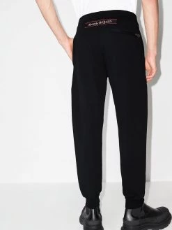 Alexander McQueen logo-tape straight-leg track pants