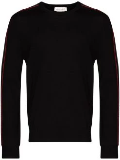 Alexander McQueen logo-tape wool jumper