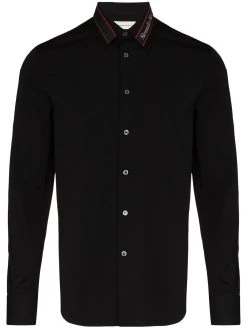Alexander McQueen long-sleeved logo tape shirt