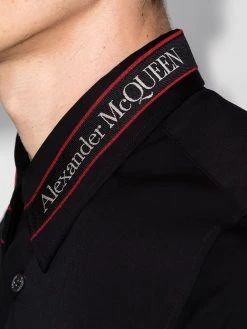Alexander McQueen long-sleeved logo tape shirt