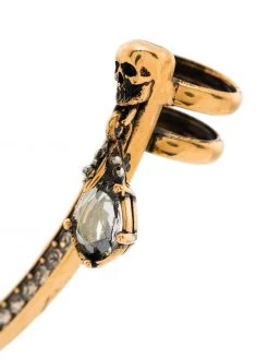 Alexander McQueen crystal-embellishment pearl pendant ear cuff