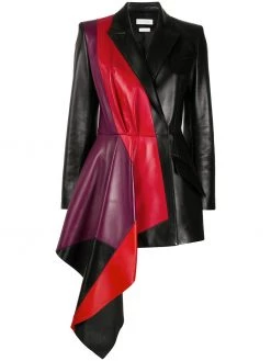 Alexander McQueen contrasting panel draped jacket