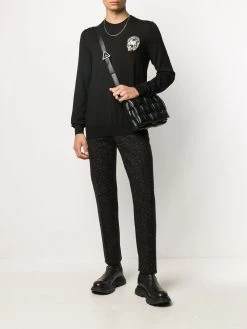 Alexander McQueen skull patch knitted jumper