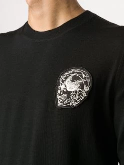Alexander McQueen skull patch knitted jumper