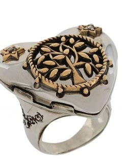 Alexander McQueen heart locket ring