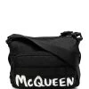 Alexander McQueen zipped logo-print shoulder bag