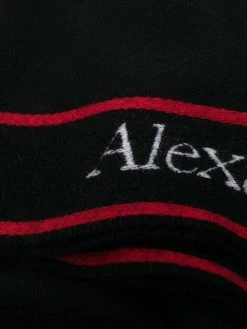 Alexander McQueen logo-stripe scarf
