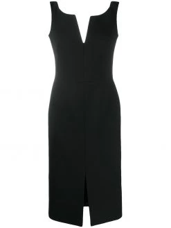 Alexander McQueen slot neckline midi dress