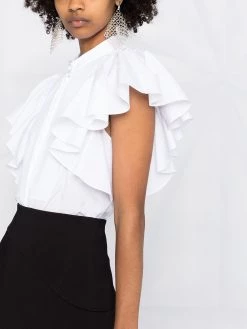 Alexander McQueen ruffled sleeve blouse