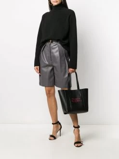 Alexander McQueen logo-print leather tote bag