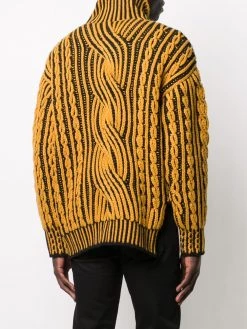 Alexander McQueen zip-detail cable knit jumper