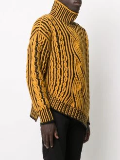 Alexander McQueen zip-detail cable knit jumper