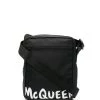 Alexander McQueen painted logo messenger bag