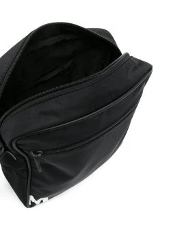 Alexander McQueen painted logo messenger bag