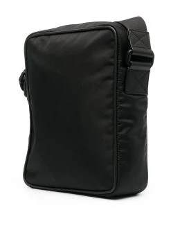 Alexander McQueen painted logo messenger bag