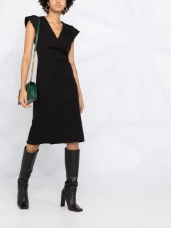 Alexander McQueen V-neck fitted dress