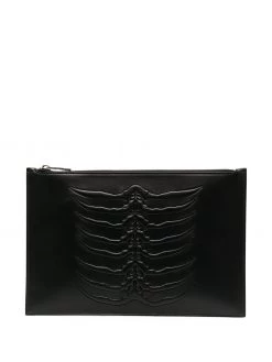Alexander McQueen embossed zip pouch bag