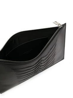 Alexander McQueen embossed zip pouch bag