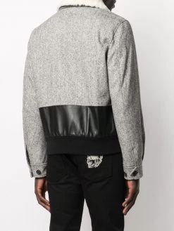 Alexander McQueen fur collar bomber jacket