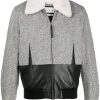 Alexander McQueen fur collar bomber jacket