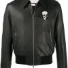 Alexander McQueen logo-patch zipped jacket