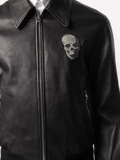 Alexander McQueen logo-patch zipped jacket