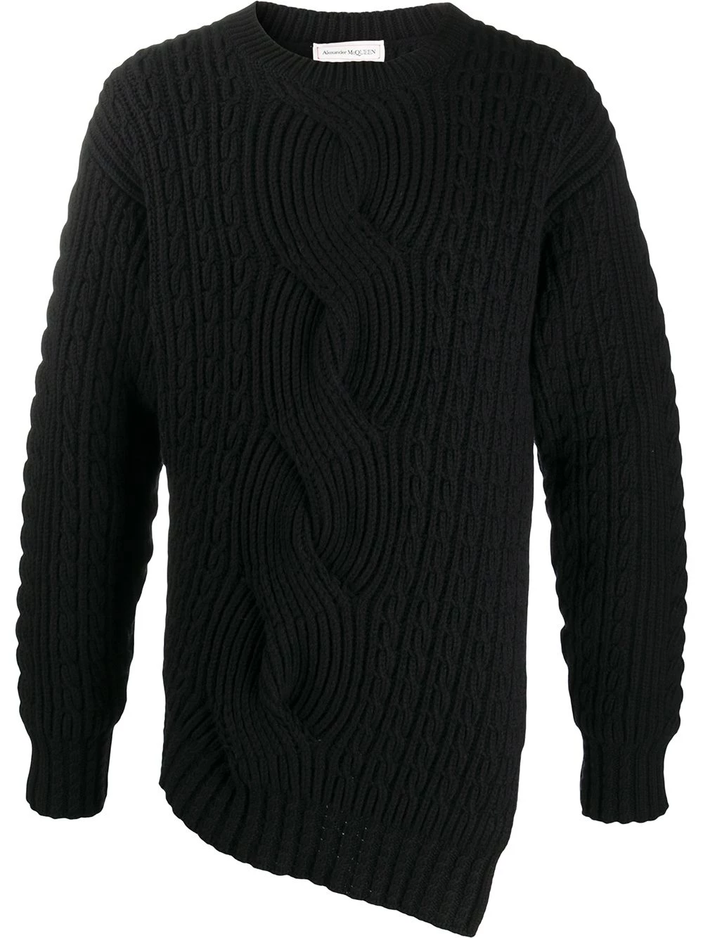 Top 10 ๐ Alexander McQueen Asymmetric cable knit jumper โจ 1 Alexander McQueen asymmetric cable-knit jumper