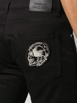 Alexander McQueen logo patch slim-fit jeans