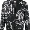 Alexander McQueen skull print zipped shirt jacket