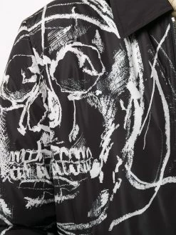 Alexander McQueen skull print zipped shirt jacket
