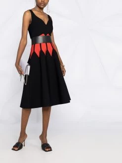 Alexander McQueen colour block knitted dress