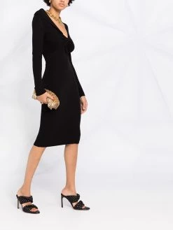 Alexander McQueen twist-detail mid-length dress