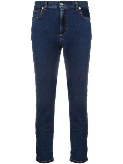 Alexander McQueen side-stripe slim-fit jeans