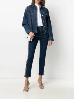 Alexander McQueen side-stripe denim jacket