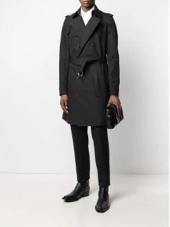 Alexander McQueen double-breasted belted-waist coat