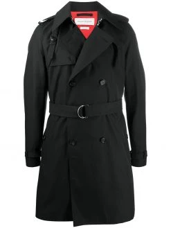 Alexander McQueen double-breasted belted-waist coat