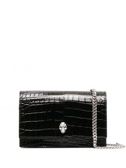 Alexander McQueen skull-embellished clutch bag
