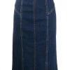 Alexander McQueen panelled mid-length denim skirt