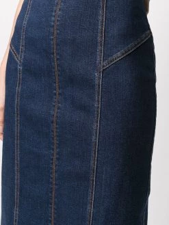 Alexander McQueen panelled mid-length denim skirt