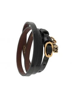 Alexander McQueen skull-charm wrap-around bracelet