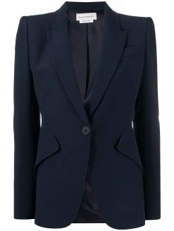 Alexander McQueen structured-shoulder tailored blazer