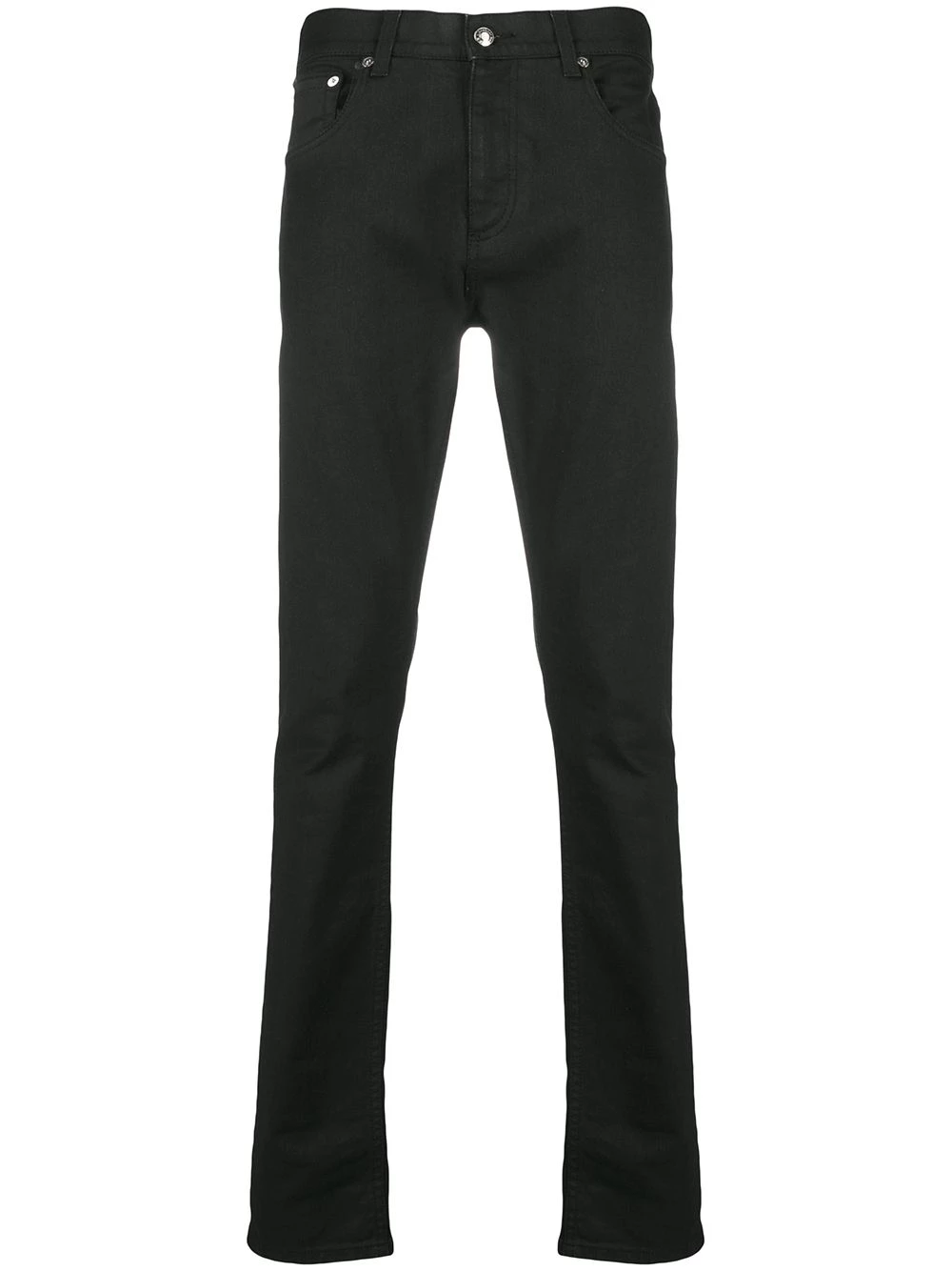 Best deal ✨ Alexander McQueen Logo studded slim fit 👖 jeans 🛒 1 Alexander McQueen logo-studded slim-fit jeans