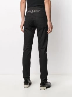 Best deal ✨ Alexander McQueen Logo studded slim fit 👖 jeans 🛒 10 Alexander McQueen logo-studded slim-fit jeans