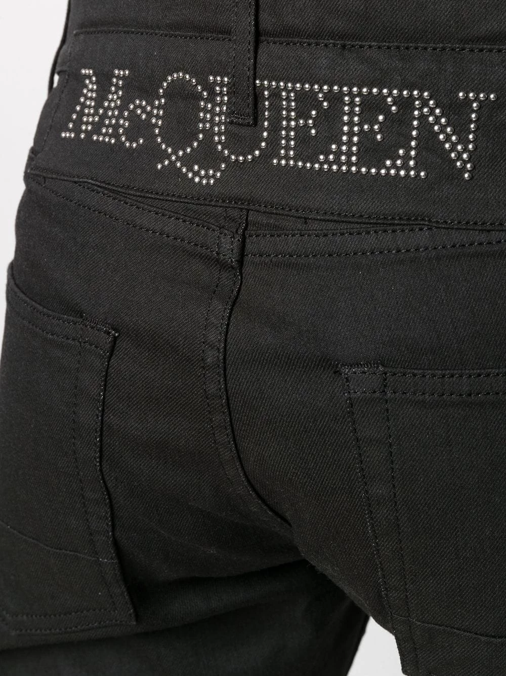 Best deal ✨ Alexander McQueen Logo studded slim fit 👖 jeans 🛒 5 Alexander McQueen logo-studded slim-fit jeans