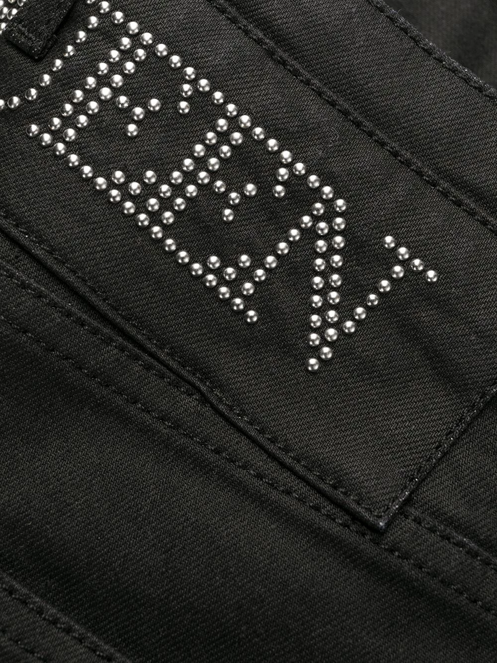 Best deal ✨ Alexander McQueen Logo studded slim fit 👖 jeans 🛒 7 Alexander McQueen logo-studded slim-fit jeans
